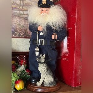 Home For The Holidays "Visions of Santa" Police with German Shepherd Dog
